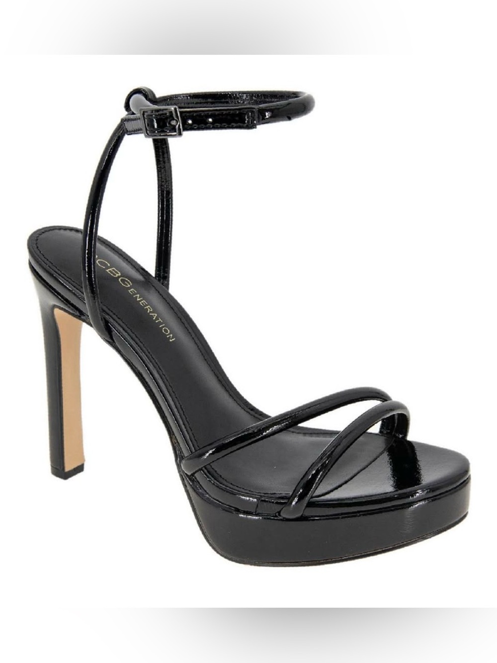 BCBG Kendi Black Platform Heels Sz 5